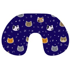 Multi Cats Travel Neck Pillow by CleverGoods