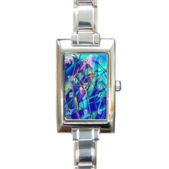 Title Wave, Blue, Crashing, Wave, Natuere, Abstact, File Img 20201219 024243 200 Rectangle Italian Charm Watch by ScottFreeArt