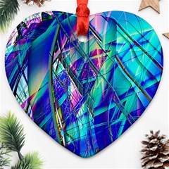 Title Wave, Blue, Crashing, Wave, Natuere, Abstact, File Img 20201219 024243 200 Ornament (heart) by ScottFreeArt