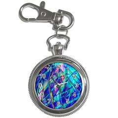 Title Wave, Blue, Crashing, Wave, Natuere, Abstact, File Img 20201219 024243 200 Key Chain Watches by ScottFreeArt