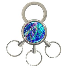 Title Wave, Blue, Crashing, Wave, Natuere, Abstact, File Img 20201219 024243 200 3-ring Key Chain by ScottFreeArt