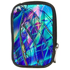 Title Wave, Blue, Crashing, Wave, Natuere, Abstact, File Img 20201219 024243 200 Compact Camera Leather Case by ScottFreeArt