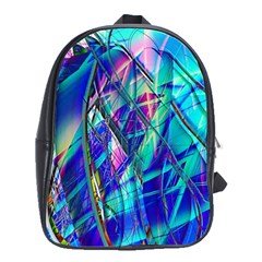 Title Wave, Blue, Crashing, Wave, Natuere, Abstact, File Img 20201219 024243 200 School Bag (large) by ScottFreeArt