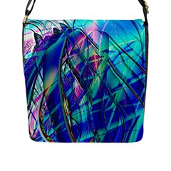 Title Wave, Blue, Crashing, Wave, Natuere, Abstact, File Img 20201219 024243 200 Flap Closure Messenger Bag (l) by ScottFreeArt