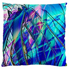 Title Wave, Blue, Crashing, Wave, Natuere, Abstact, File Img 20201219 024243 200 Standard Flano Cushion Case (one Side) by ScottFreeArt