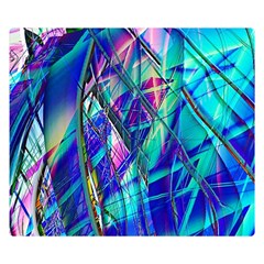 Title Wave, Blue, Crashing, Wave, Natuere, Abstact, File Img 20201219 024243 200 Double Sided Flano Blanket (small)  by ScottFreeArt