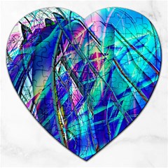 Title Wave, Blue, Crashing, Wave, Natuere, Abstact, File Img 20201219 024243 200 Jigsaw Puzzle (heart) by ScottFreeArt