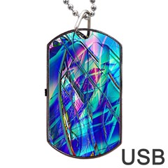 Title Wave, Blue, Crashing, Wave, Natuere, Abstact, File Img 20201219 024243 200 Dog Tag Usb Flash (one Side) by ScottFreeArt