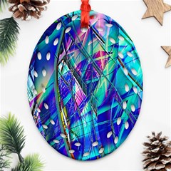 Title Wave, Blue, Crashing, Wave, Natuere, Abstact, File Img 20201219 024243 200 Ornament (oval Filigree) by ScottFreeArt