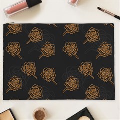 Roses Pattern Black-01 Cosmetic Bag (xxl) by brightlightarts