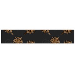 Roses Pattern Black-01 Large Flano Scarf  by brightlightarts