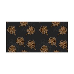 Roses Pattern Black-01 Yoga Headband by brightlightarts