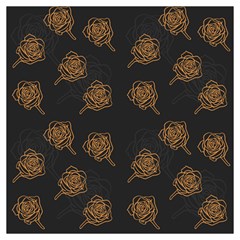 Roses Pattern Black-01 Long Sheer Chiffon Scarf  by brightlightarts