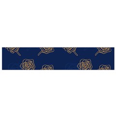 Roses Pattern Blue Color Small Flano Scarf