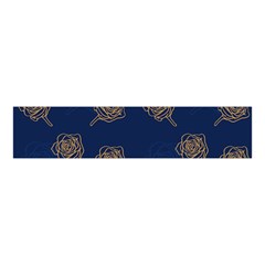 Roses Pattern Blue Color Velvet Scrunchie by brightlightarts