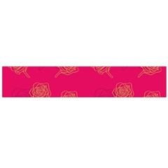 Roses Pattern Pink Color Large Flano Scarf  by brightlightarts