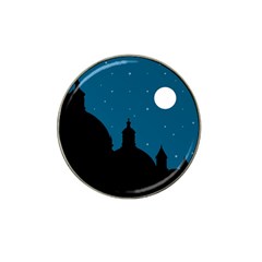 Silhouette Night Scene Cityscape Illustration Hat Clip Ball Marker (10 Pack) by dflcprintsclothing