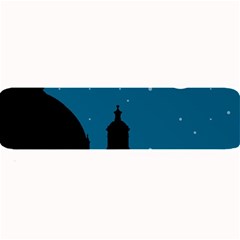 Silhouette Night Scene Cityscape Illustration Large Bar Mats