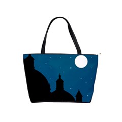 Silhouette Night Scene Cityscape Illustration Classic Shoulder Handbag