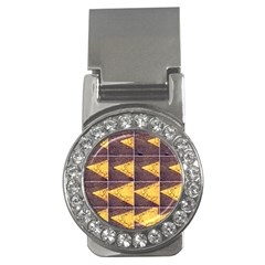 Yellow, Traffic, Cone, Arrow, Cracks, Asphalt  Money Clips (cz)  by ScottFreeArt