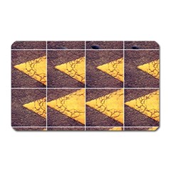 Yellow, Traffic, Cone, Arrow, Cracks, Asphalt  Magnet (rectangular) by ScottFreeArt