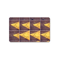 Yellow, Traffic, Cone, Arrow, Cracks, Asphalt  Magnet (name Card) by ScottFreeArt