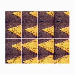 Yellow, Traffic, Cone, Arrow, Cracks, Asphalt  Small Glasses Cloth by ScottFreeArt