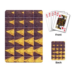 Yellow, Traffic, Cone, Arrow, Cracks, Asphalt  Playing Cards Single Design (rectangle) by ScottFreeArt