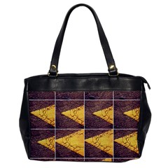 Yellow, Traffic, Cone, Arrow, Cracks, Asphalt  Oversize Office Handbag by ScottFreeArt