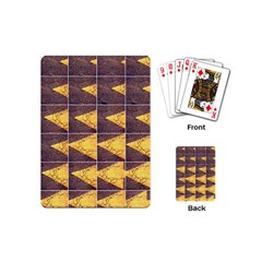 Yellow, Traffic, Cone, Arrow, Cracks, Asphalt  Playing Cards Single Design (mini) by ScottFreeArt