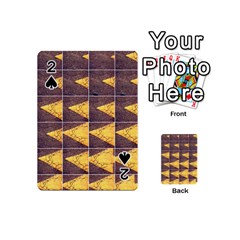 Yellow, Traffic, Cone, Arrow, Cracks, Asphalt  Playing Cards 54 Designs (mini)