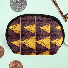 Yellow, Traffic, Cone, Arrow, Cracks, Asphalt  Accessory Pouch (medium) by ScottFreeArt