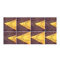 Yellow, Traffic, Cone, Arrow, Cracks, Asphalt  Satin Wrap by ScottFreeArt