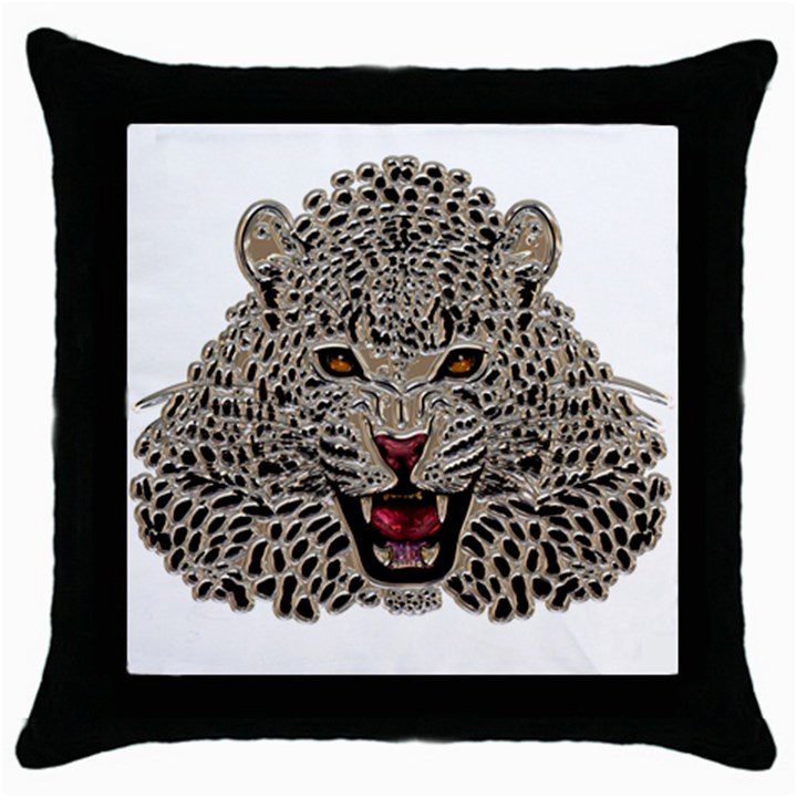 Cat Throw Pillow Case (Black)