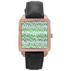 Paper African Tribal Rose Gold Leather Watch  by Mariart