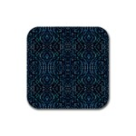 Fancy Stone Mosaic Print Pattern Rubber Square Coaster (4 pack)  Front