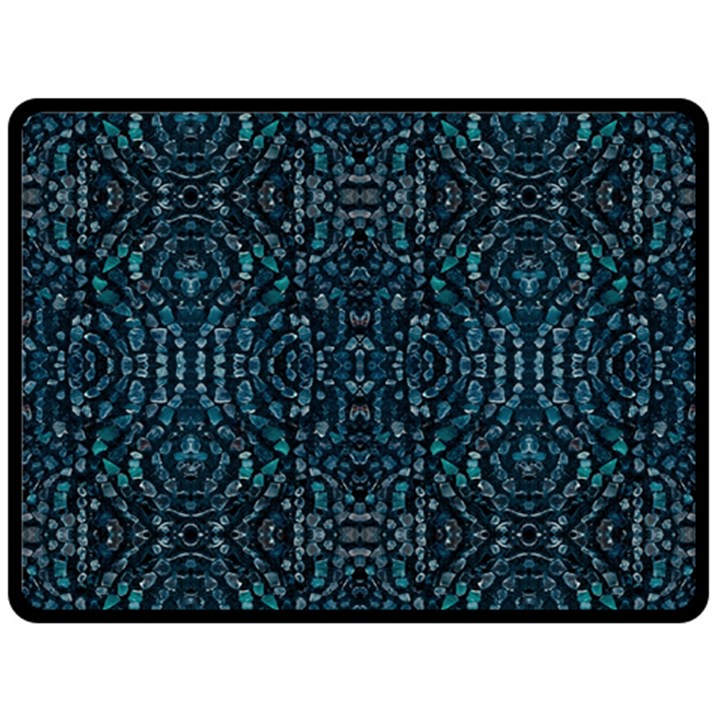 Fancy Stone Mosaic Print Pattern Fleece Blanket (Large) 