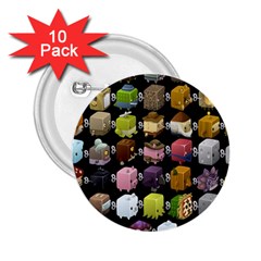 Glitch Glitchen Npc Cubimals Pattern 2 25  Buttons (10 Pack)  by WetdryvacsLair