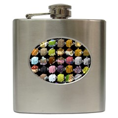 Glitch Glitchen Npc Cubimals Pattern Hip Flask (6 Oz) by WetdryvacsLair