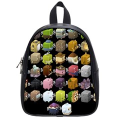 Glitch Glitchen Npc Cubimals Pattern School Bag (small) by WetdryvacsLair