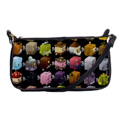 Glitch Glitchen Npc Cubimals Pattern Shoulder Clutch Bag by WetdryvacsLair