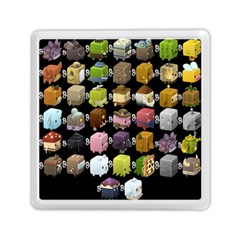 Glitch Glitchen Npc Cubimals Pattern Memory Card Reader (square) by WetdryvacsLair