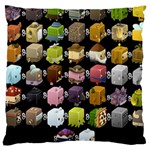 Glitch Glitchen Npc Cubimals Pattern Large Cushion Case (One Side) Front