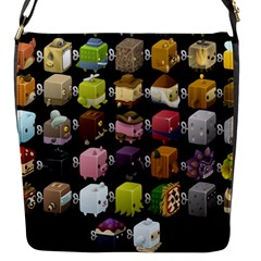 Glitch Glitchen Npc Cubimals Pattern Flap Closure Messenger Bag (s) by WetdryvacsLair