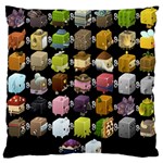 Glitch Glitchen Npc Cubimals Pattern Large Flano Cushion Case (Two Sides) Front