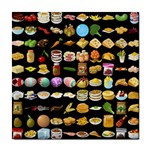 Glitch Glitchen Food Pattern One Tile Coaster Front