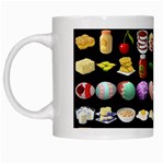 Glitch Glitchen Food Pattern One White Mugs Left