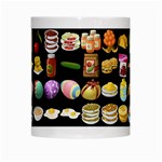 Glitch Glitchen Food Pattern One White Mugs Center