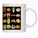 Glitch Glitchen Food Pattern One White Mugs Right