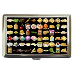 Glitch Glitchen Food Pattern One Cigarette Money Case by WetdryvacsLair